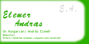 elemer andras business card